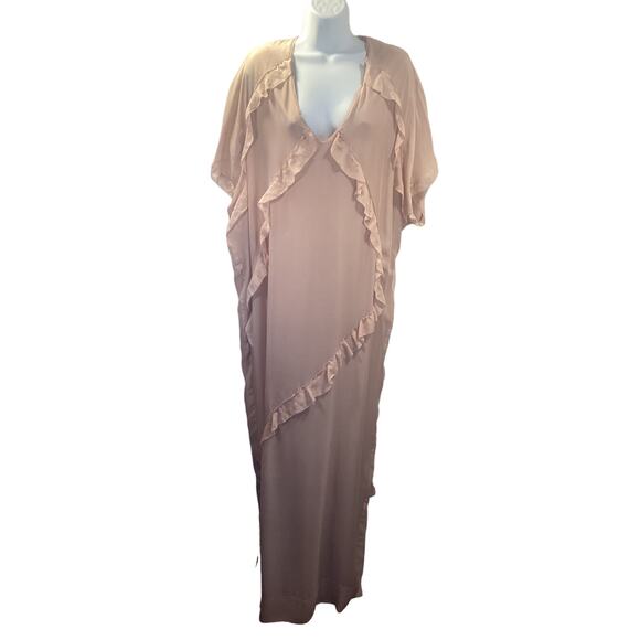 Malene Birger Dresses & Skirts - Chic Beige Maxi Dress with Ruffle Accents